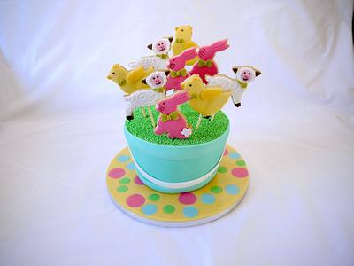 Easter Cookie Pop Cake - Cake by Natalie King