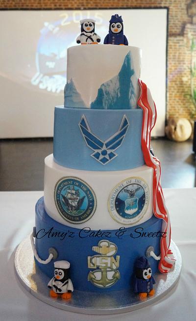 Navy/Airforce Military Ball - Cake by Amy'z Cakez & Sweetz