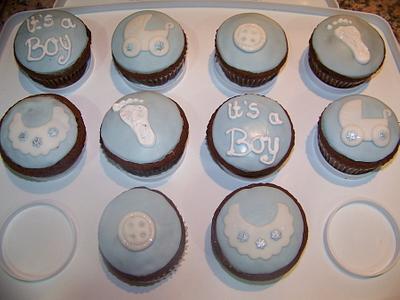 Babyshower Boy Cupcakes  - Cake by Laura Jabri