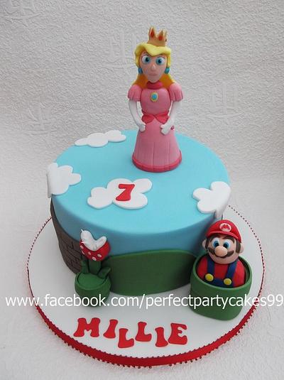 Princess Peach and Supermario - Cake by Perfect Party Cakes (Sharon Ward)