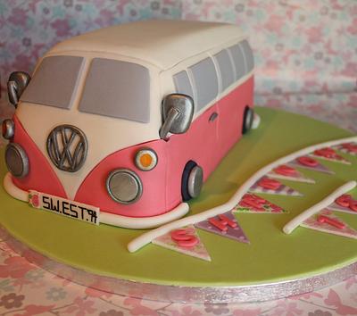 My Girly Pink Campervan Cake - Cake by Cake Creations By Hannah