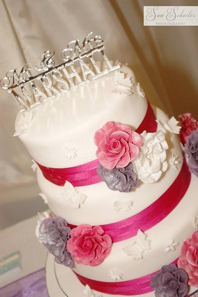 My 1st wedding cake - Cake by lisa-marie green