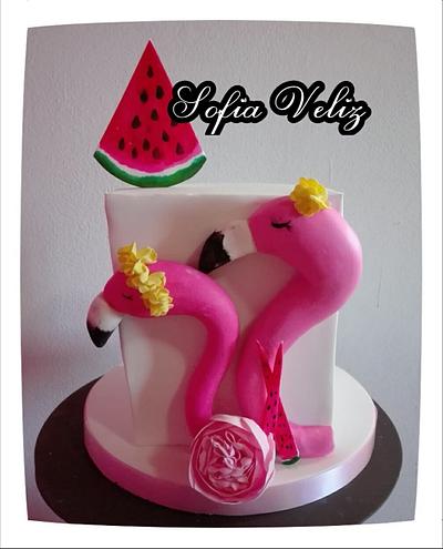 Flamenco Peonia - Cake by Sofia veliz