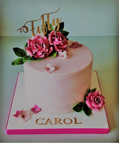50th Birthday Cake - Cake by Lorraine Yarnold