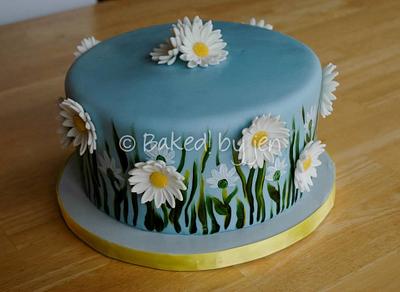 Painted Daisies Cake - Cake by Jen