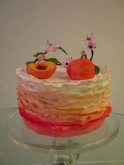 Ombre Peach Ruffles - Cake by Cakeicer (Shirley)