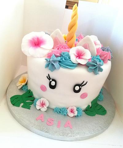 Hawaian unicorn cake - Cake by Silvia Tartari