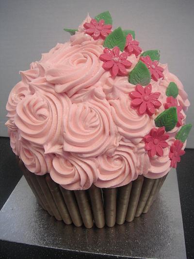 Giant Cherry Blossom Cupcake - Cake by Lucy Willcox