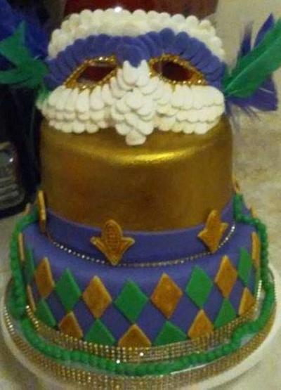 Mardi Gras Cake - Cake by givethemcake