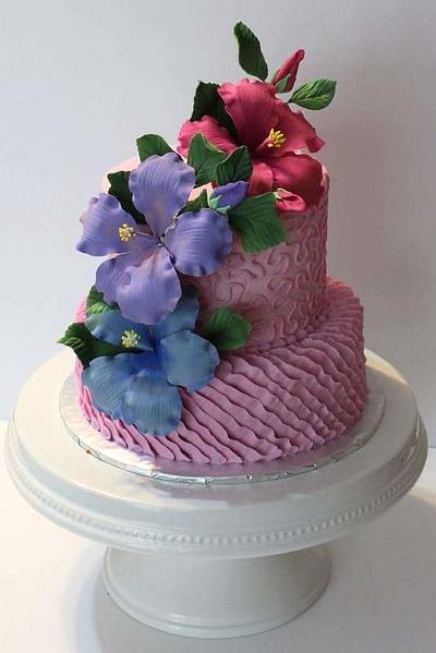 Hibiscus Cake - Cake by KatesBakes