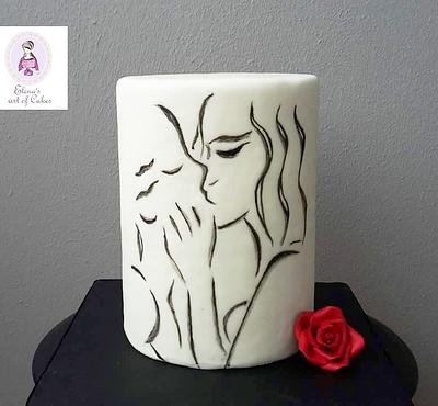 The kiss  - Cake by elenasartofcakes