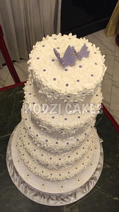 Lavender Five Tier Wedding Cake👰🏻💐🎂🎂🎂 - Cake by Hend Taha-HODZI CAKES