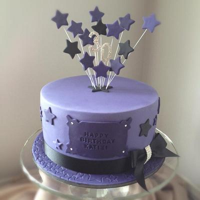 Purple starburst - Cake by cjsweettreats