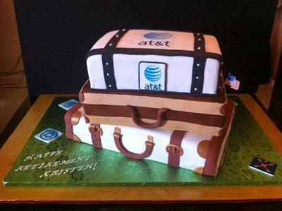 Suitcases Retirement Cake - Cake by Teresa