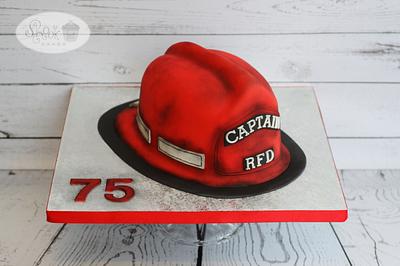Fireman Helmet Cake! - Cake by Leila Shook - Shook Up Cakes