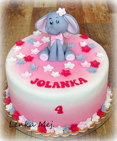 Cake with elephant - Cake by Lenka
