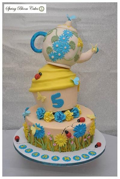 Garden tea party - Cake by Spring Bloom Cakes