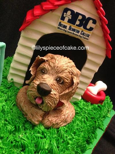 Dog watching TV - Cake by Lily's Piece of Cake, LLC