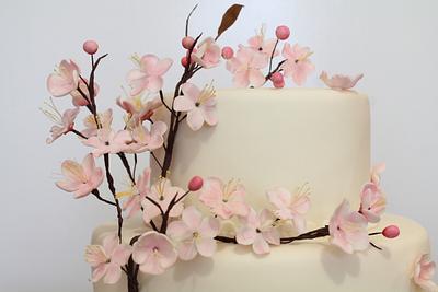 Pink Sugar Blossom - Cake by Julz Pilkington