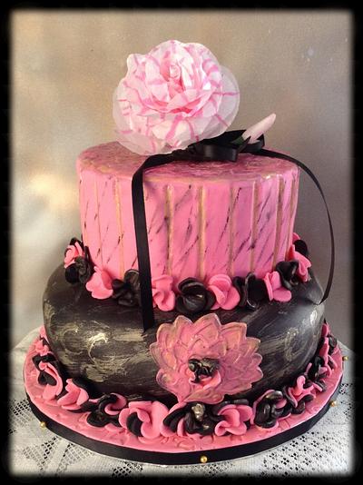 Pink & Black - Cake by June ("Clarky's Cakes")