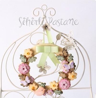 Spring Cookie Wreath - Cake by Sihirli Pastane