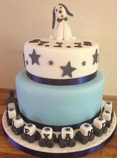 Boys christening cake - Cake by suzanne Mailey