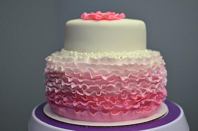 Pretty in Pink Ruffle Cake - Cake by Hello, Sugar!