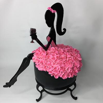 Pretty in Pink Silhouette  - Cake by Lesi Lambert - Lambert Academy of Sugar Craft