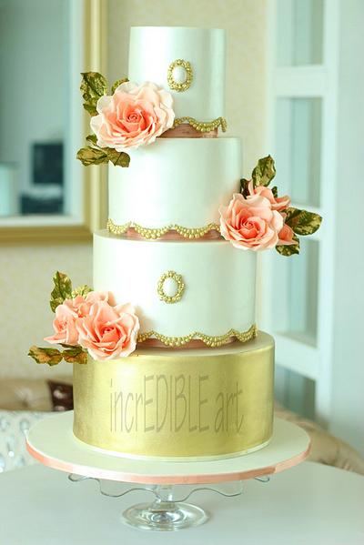 "Vintage Love"- Wedding Cake - Cake by Rumana Jaseel