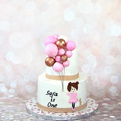 Little girl balloon cake  - Cake by soods