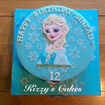 Handpainted Elsa cake - Cake by K Cakes