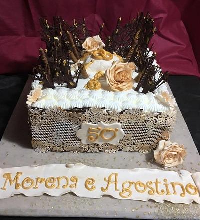 Golden wedding cakes - Cake by lupi67