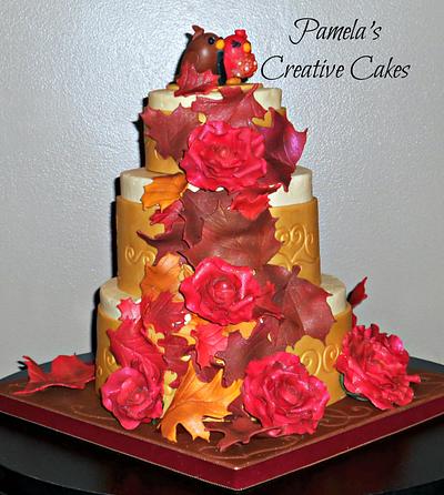 Fall Wedding - Cake by Pamela Sampson Cakes