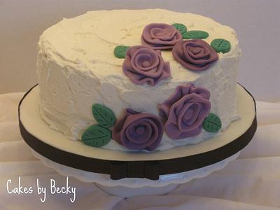 Lavender Flower Birthday - Cake by Becky Pendergraft
