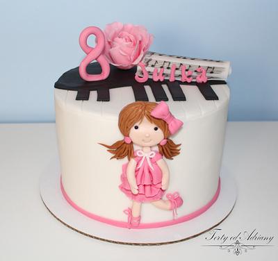 ... piano and girl ... - Cake by Adriana12