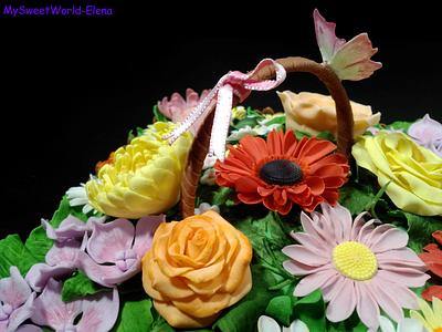 Spring flower basket - Cake by My Sweet World_Elena