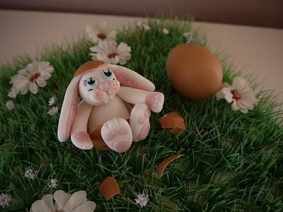 Easter bunny in egg.... - Cake by marja