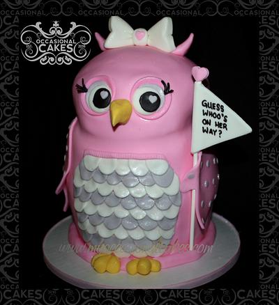 Look Whoo's On Her Way - Cake by Occasional Cakes