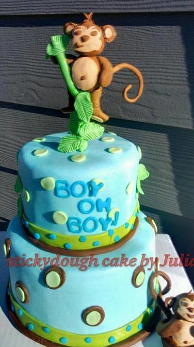 monkey baby shower - Cake by Julia Dixon