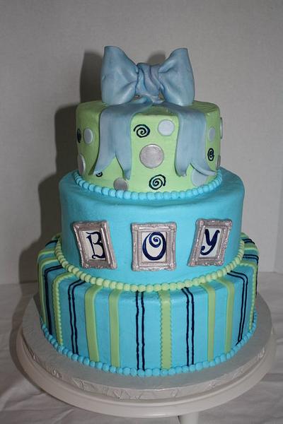 Baby Boy Shower Cake - Cake by Dee