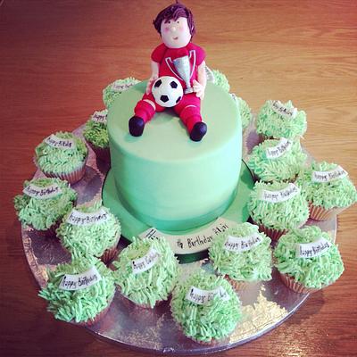 Footy fan cake - Cake by Amy Archibald