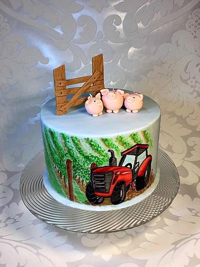 Tractor in vineyard - for boy - Cake by Frufi