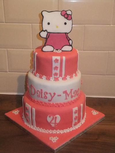 Hello Kitty 3 tier cake - Cake by LindyLou
