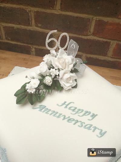 Diamond wedding anniversary cake - Cake by Caggy
