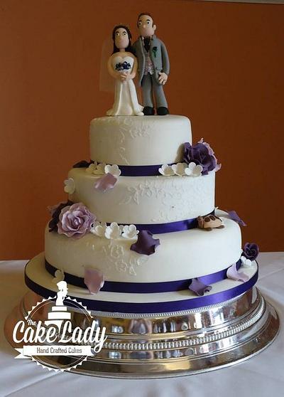 Purple and lilac wedding cake - Cake by The Cake Lady
