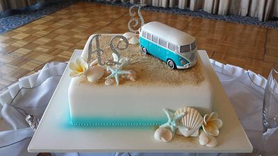 Beach theme wedding cake - Cake by Paul Delaney of Delaneys cakes