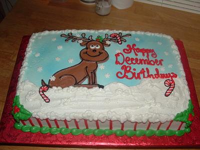 Christmas Reindeer - Cake by Jennifer C.