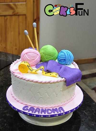 Grandma's Knitting Cake - Cake by Cakes For Fun