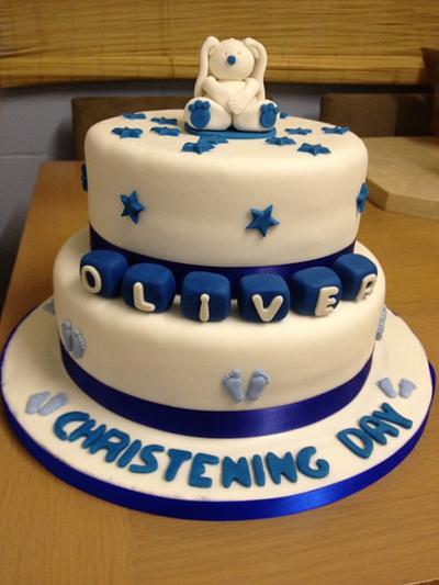 christening cake - Cake by Danielle