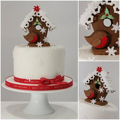 Traditional Christmas Gingerbread Bird House - Cake by TiersandTiaras